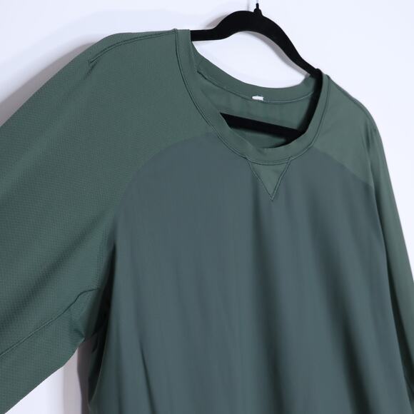 LULULEMON Another Lap Strong Long Sleeve Dark Forest Cropped Active Women's 10 - Picture 4 of 6